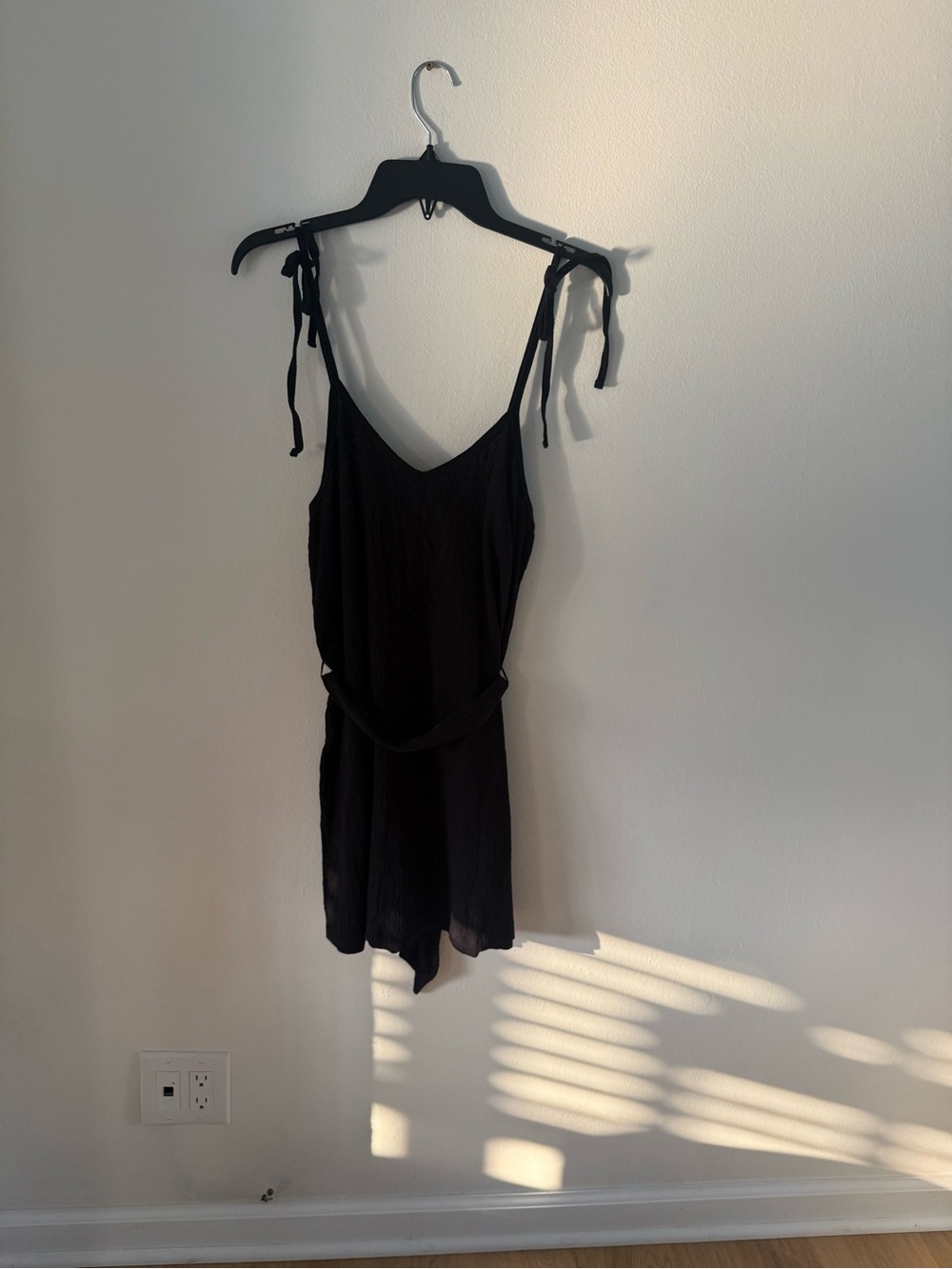 Billabong Black Tie-Shoulder Mini Dress